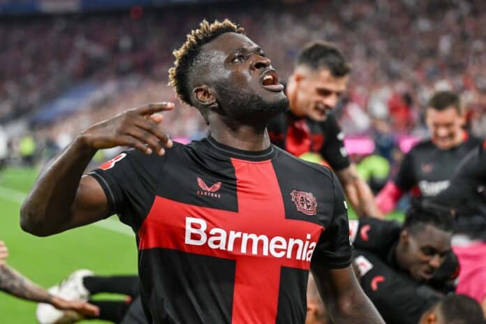 Victor Boniface: Bundesliga Fantasy Star Outshines Kane with Record Points super eagles star Victor Boniface in action for Bayer 04 Leverkusen in the Bundesliga