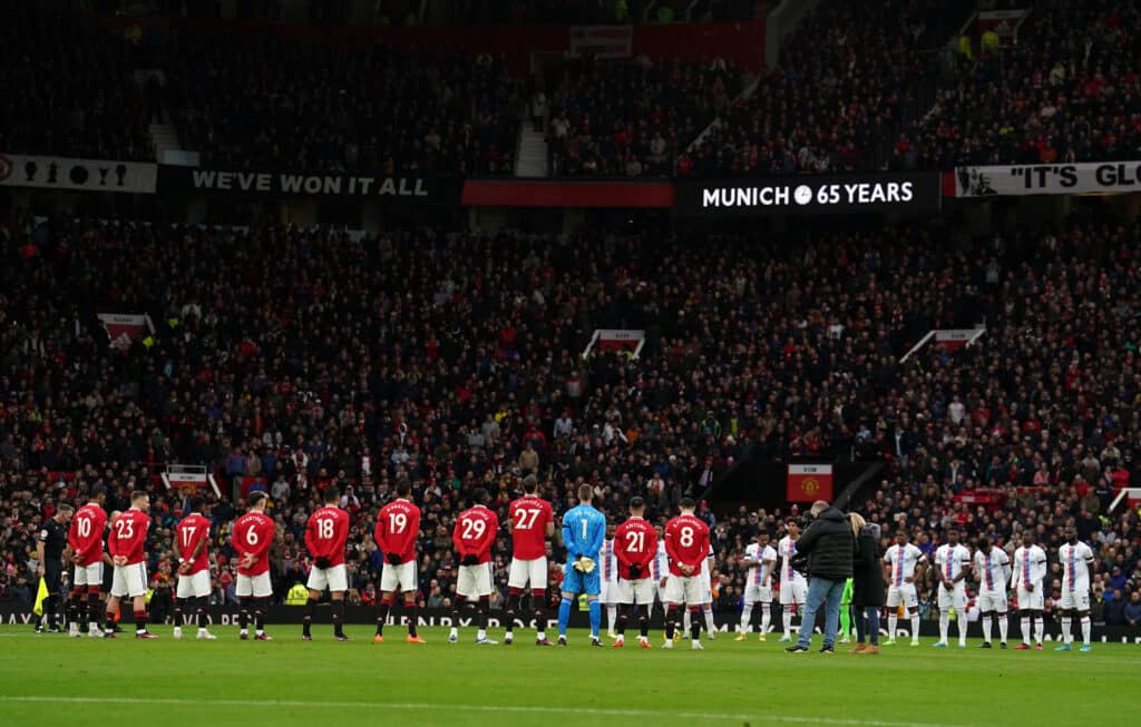 Man United vs Crystal Palace lineups, 3 predictions - Premier League 2 Manchester United and Crystal Palace players observe a moments silence in memory