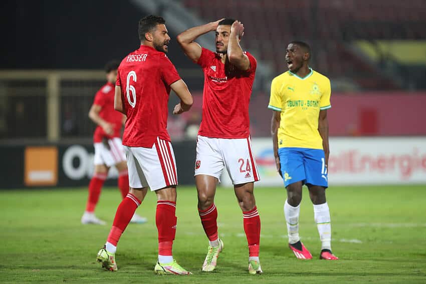 3 predictions for Mamelodi Sundowns vs Al Ahly - African Football League 2 Al Ahly players in their game against Mamelodi Sundowns