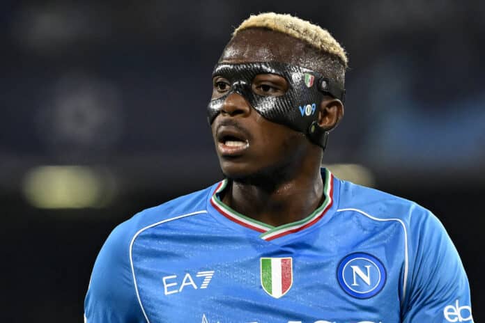 Victor Osimhen of SSC Napoli during the Champions League