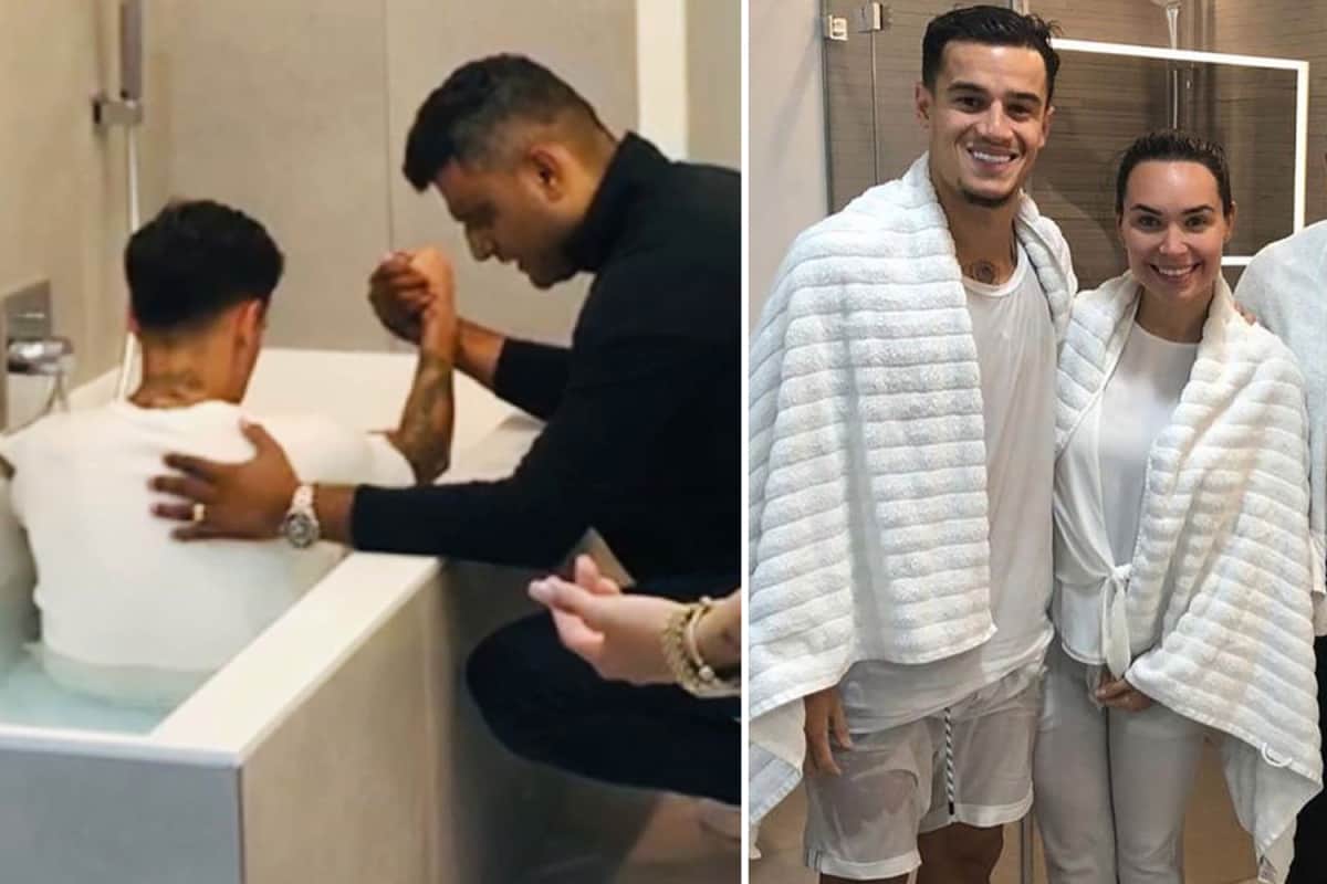 Pastor Baptize Phillipe Coutinho In His Bathtub Baptize Coutinho In Bathtub