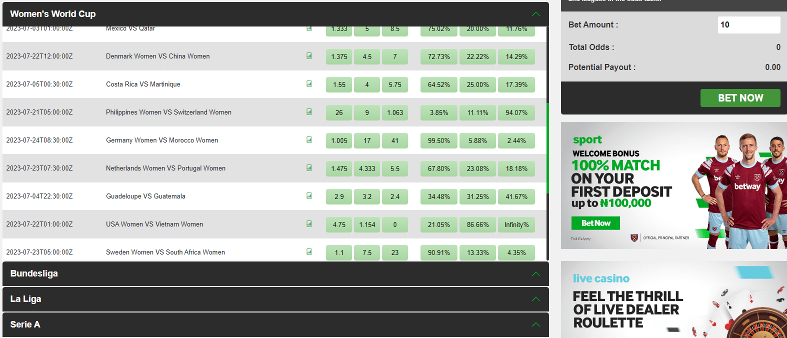 betway sports betting nigeria Best betting sites in Nigeria