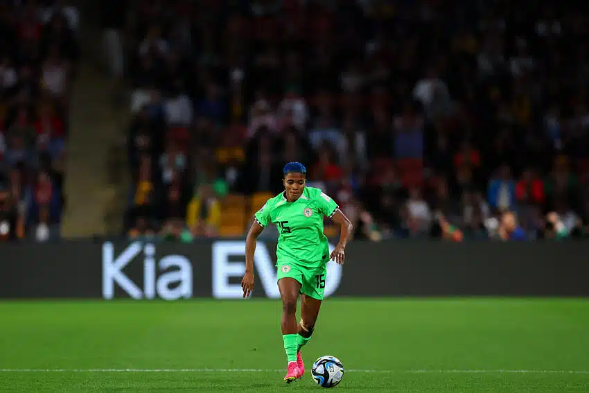 Nigeria Super Falcons vs Ethiopia lineups, team news - 2024 Olympic Qualifiers 1 Rasheedat Ajibade of the Super Falcons in action